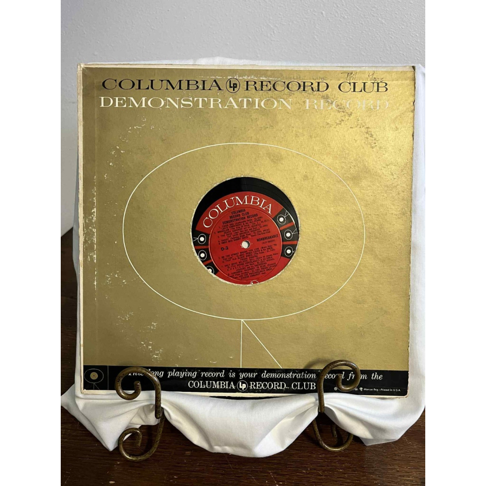 Columbia Record Club Demonstration Record Vinyl LP Various Artist Jazz 1956 Vg *